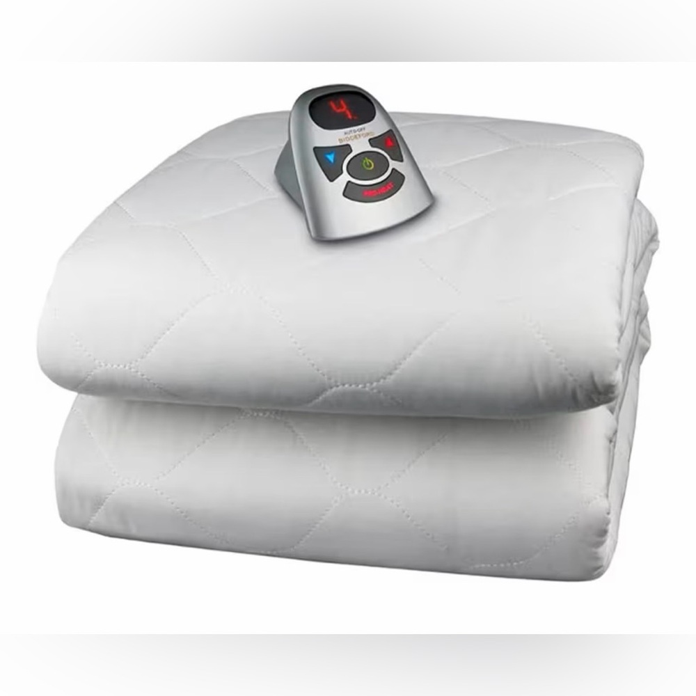 NWT Biddeford Blankets Quilted Electric Heated Mattress Pad, Digital Controller